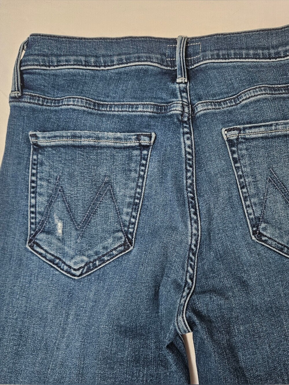 Mother The Mid Rise Dazzler Ankle Fray Cropped Jeans Size 28! - Picture 11 of 11